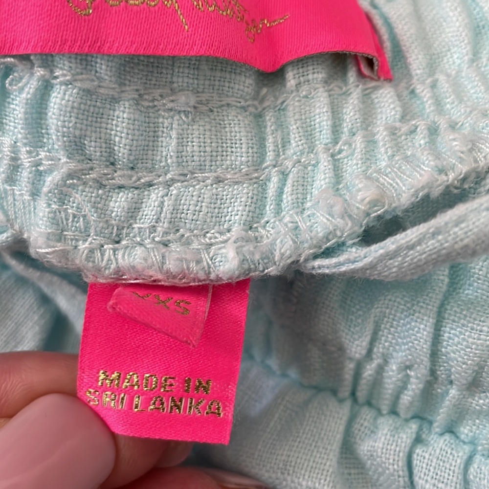 Lilly Pulitzer Light Blue Linen Shorts - Picture 9 of 9